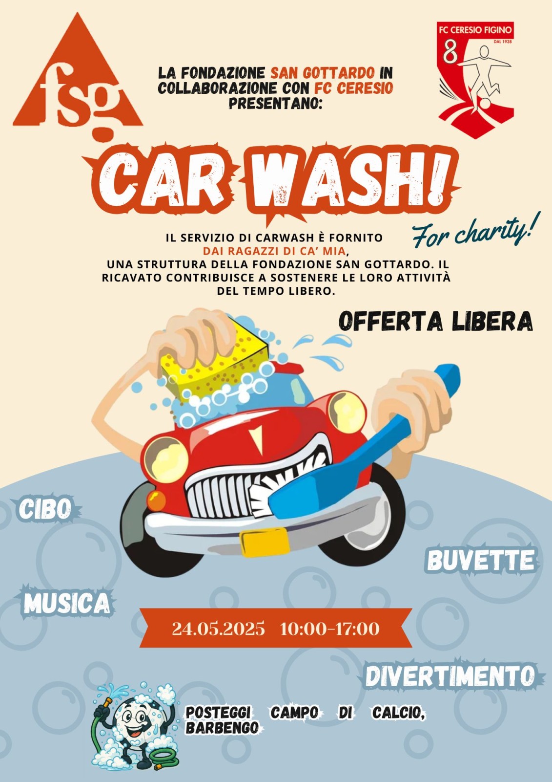 Car Wash - Campo di Calcio Barbengo - 24 maggio