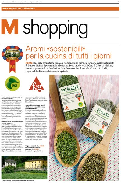 Origano e Prezzemolo su Azione